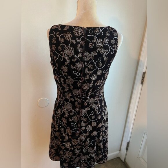 Scott McClintock vintage golf brocade dark red dress with chain straps size 10 - Picture 5 of 7